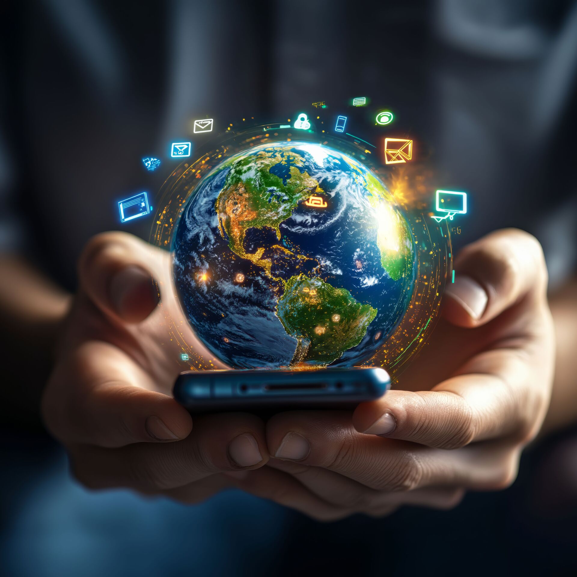Globale Vernetzung durch Webdesign und SEO Strategien.