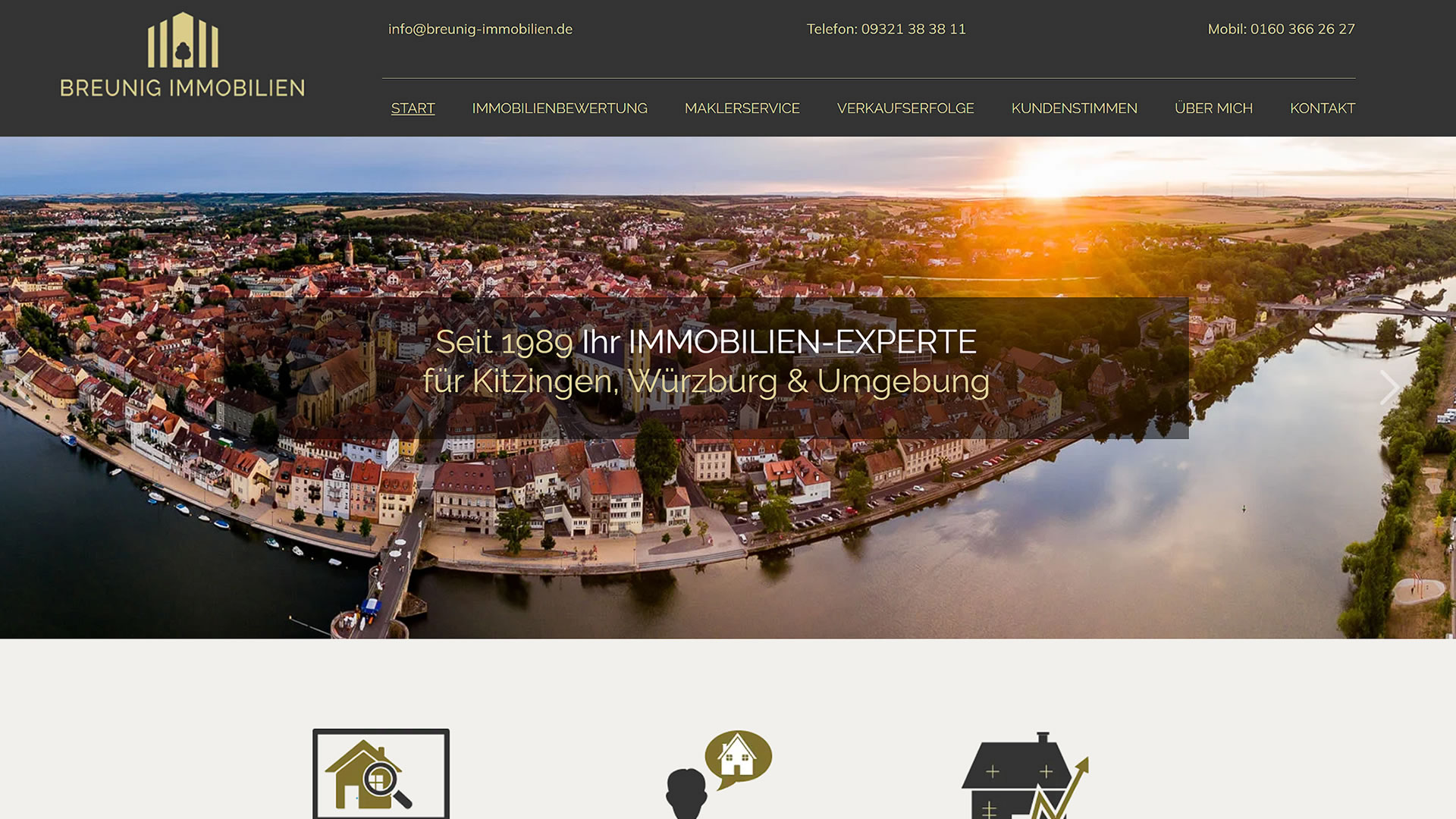 Webseite Breunig Immobilien Kitzingen