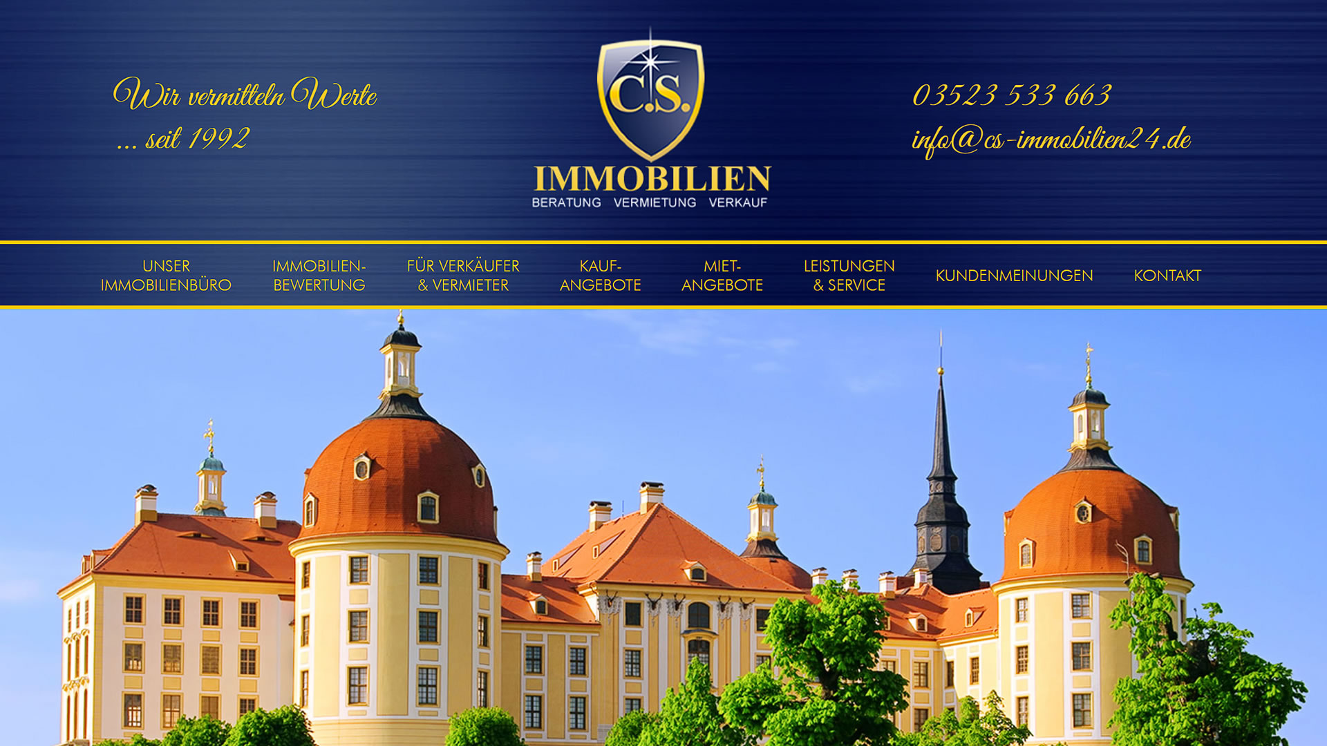 Webseite C.S. Immobilien
