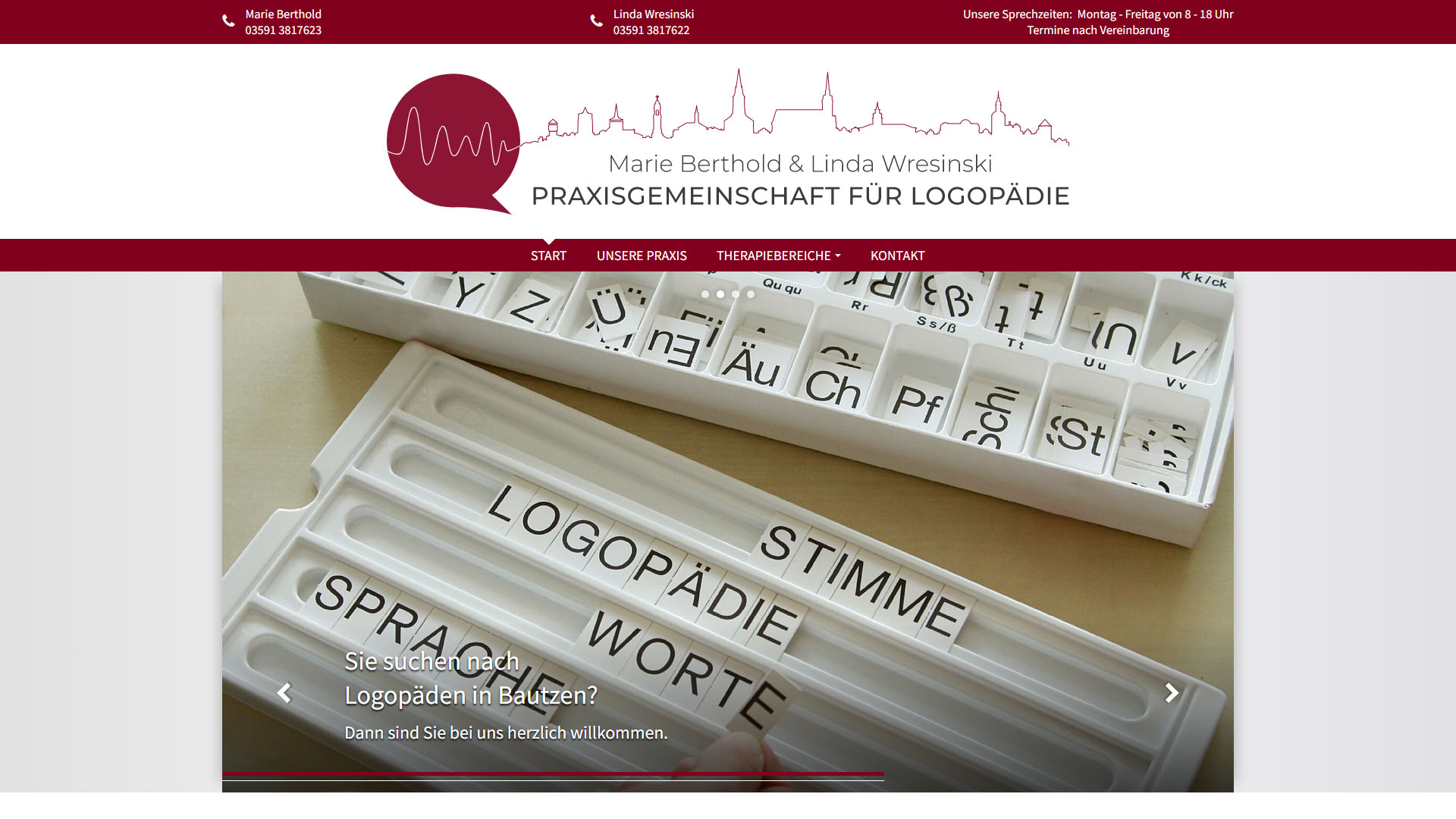 Webseite Praxis für Logopädie in Bautzen