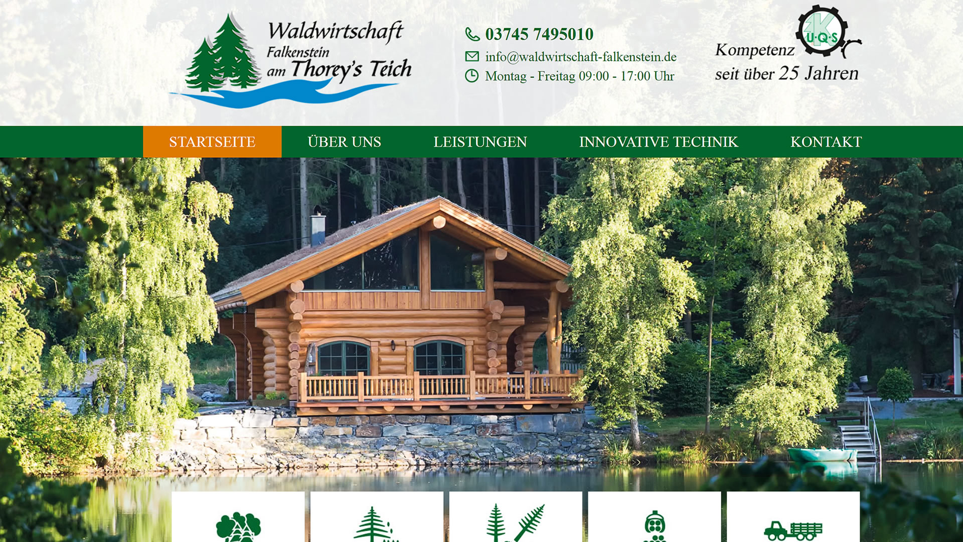 Webseite Waldwirtschaft Falkenstein am Thorey's Teich